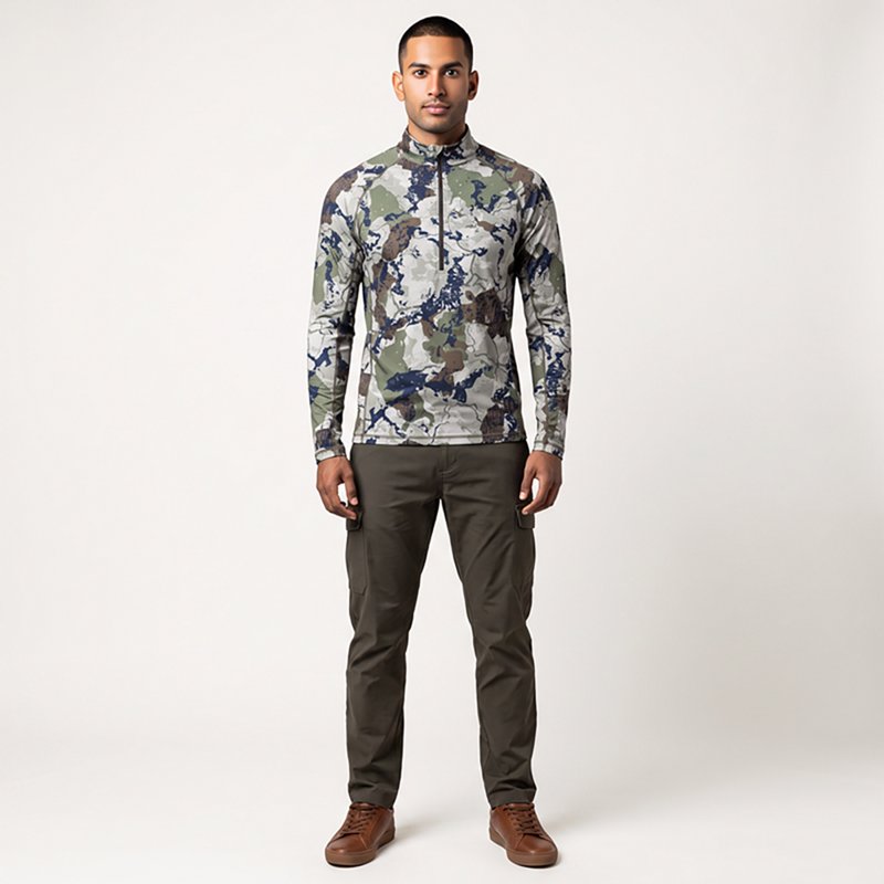 Kings Camo XKG Elevation Quarter-Zip Long-Sleeve T-Shirt for Men - Kings Camo XK7