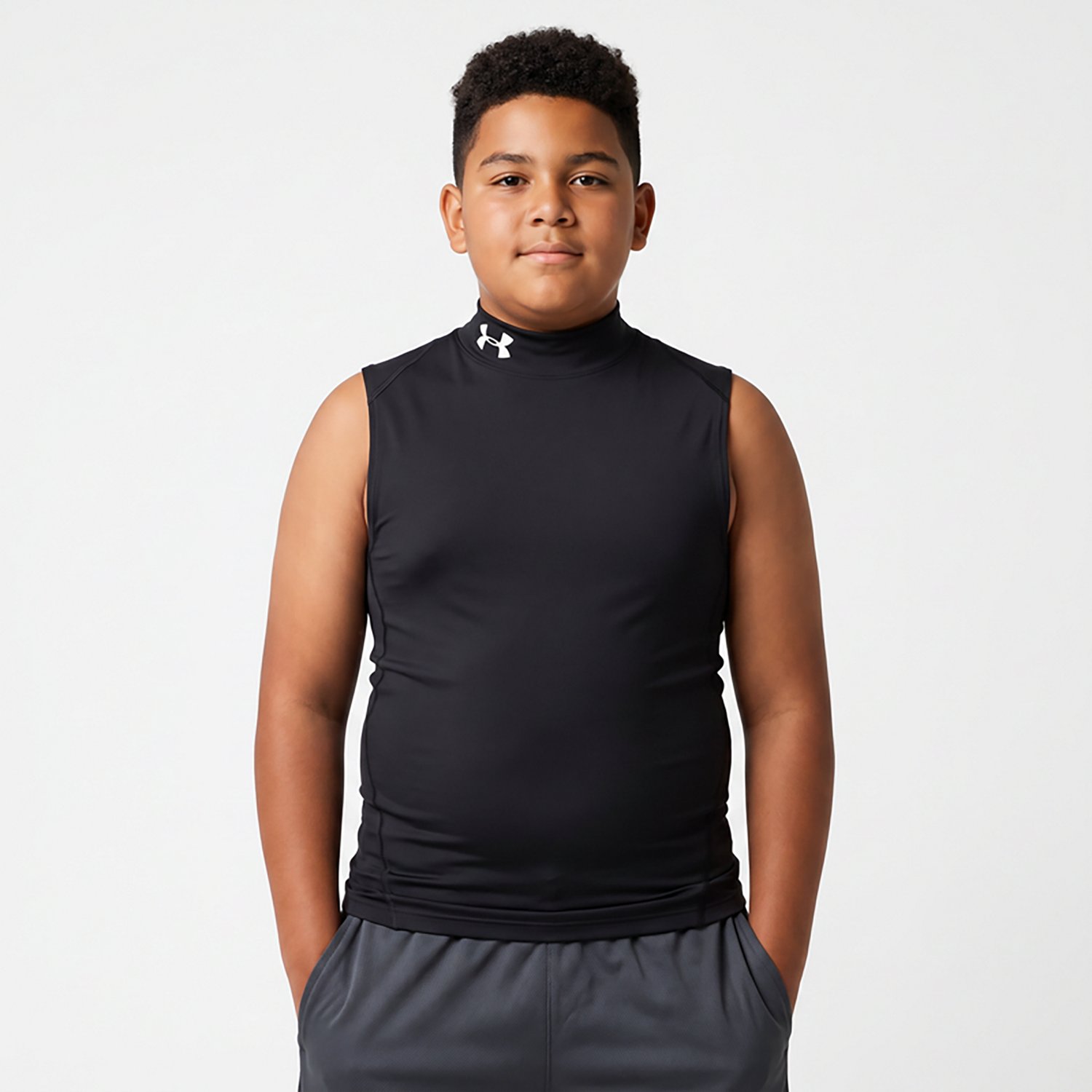 Under Armour Boys' HeatGear Mock Sleeveless Top - view number 2