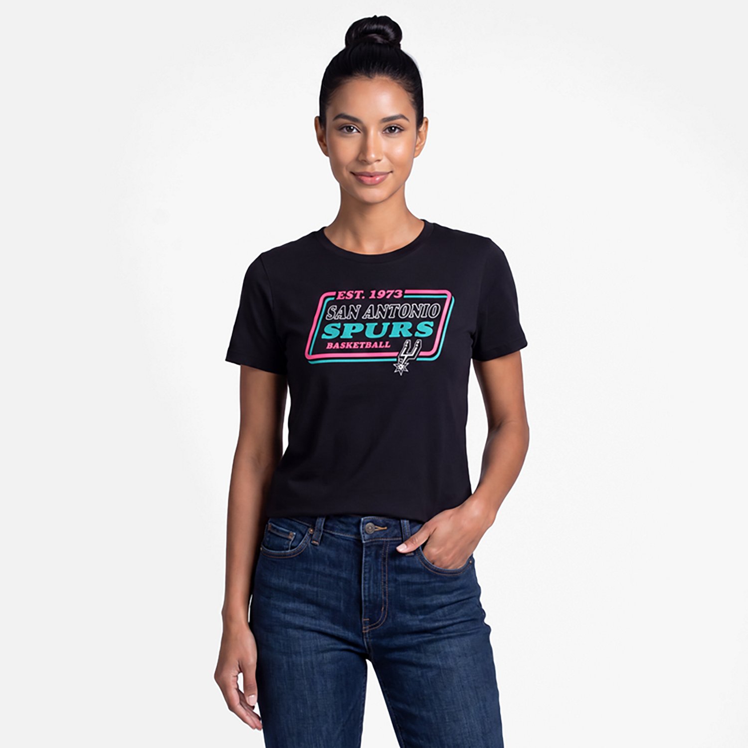 Sportiqe Women's San Antonio Spurs Arcadia Short Sleeve Graphic T-Shirt