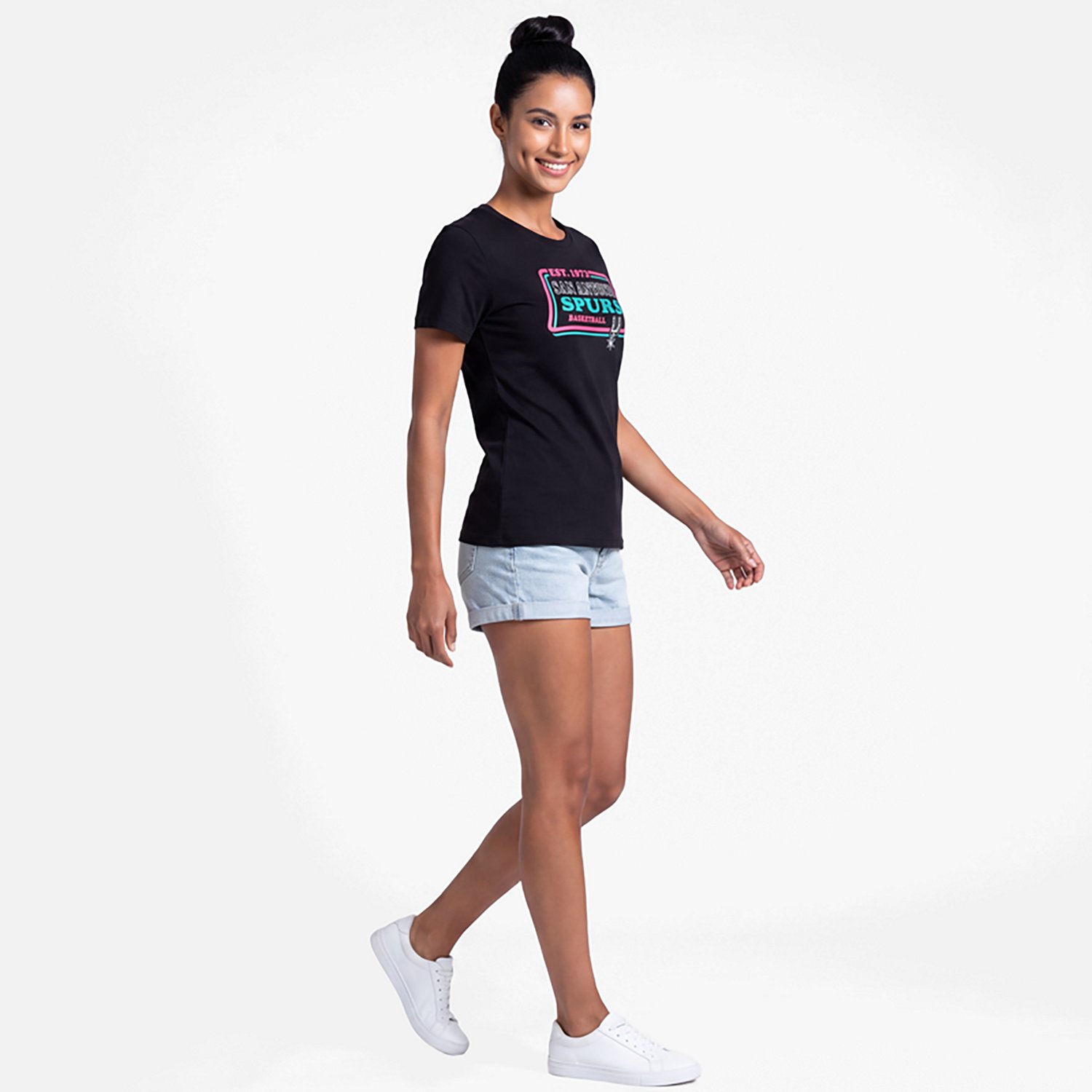 Sportiqe Women's San Antonio Spurs Arcadia Short Sleeve Graphic T-Shirt - view number 2