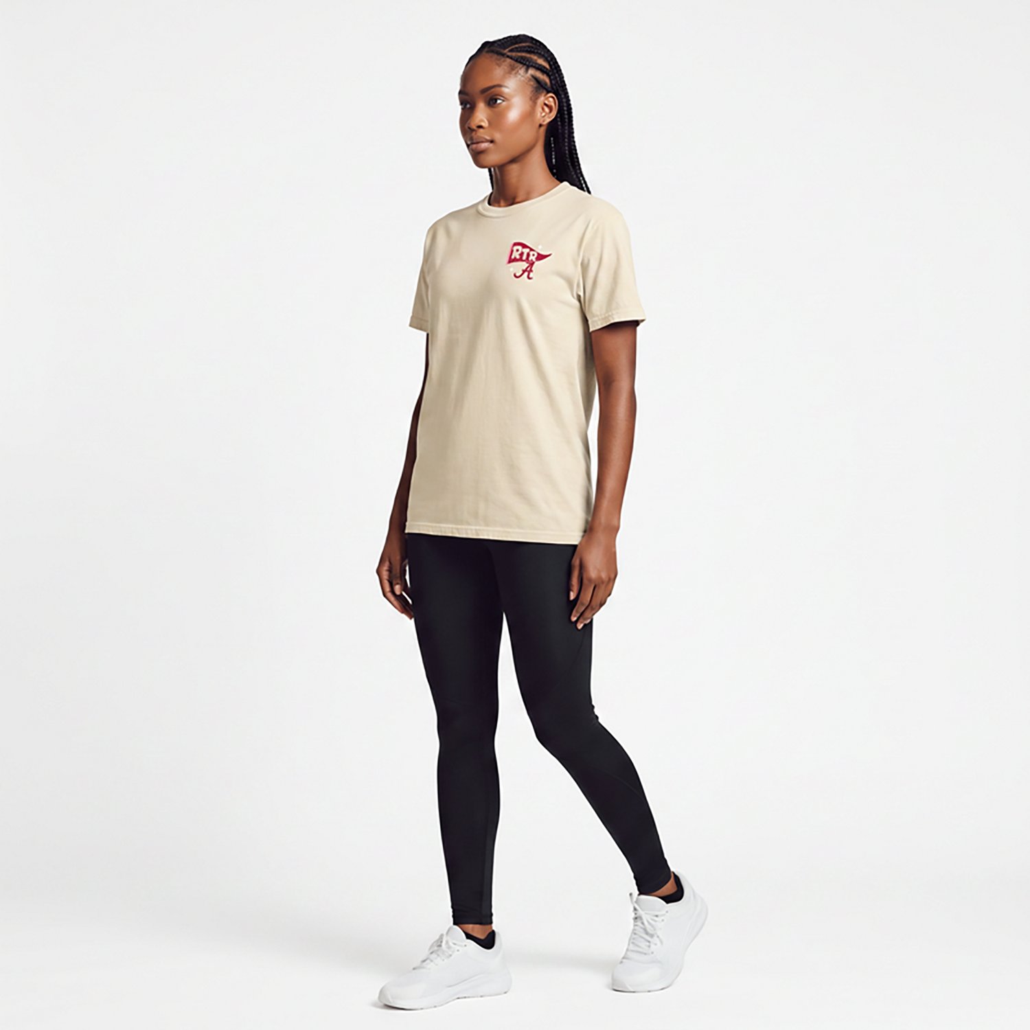 Image One Women's University of Alabama Football Sketch Script Comfort Colors Short Sleeve T-shirt