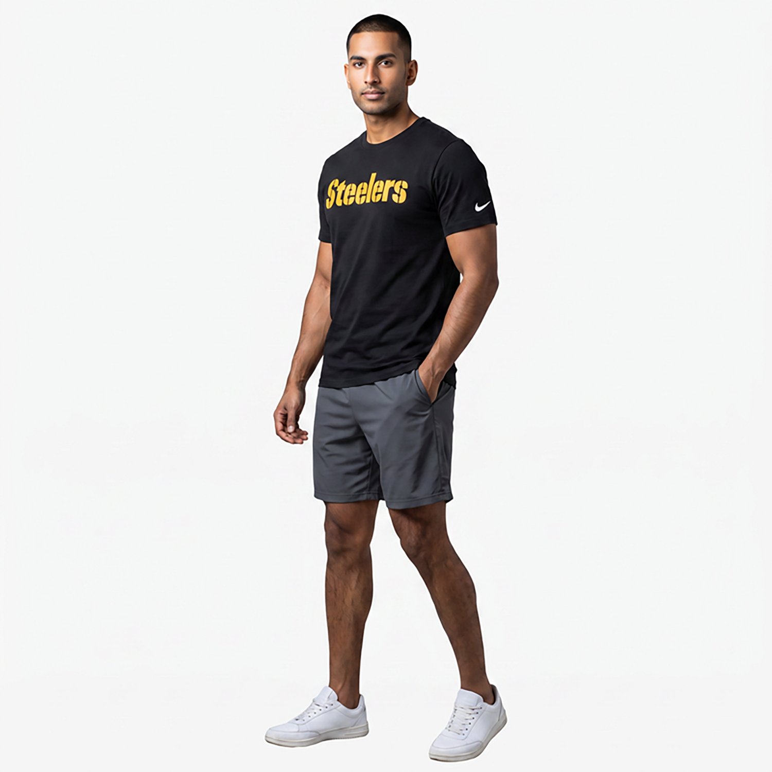 Nike Men's Pittsburgh Steelers Wordmark Essential Graphic T-shirt - view number 2