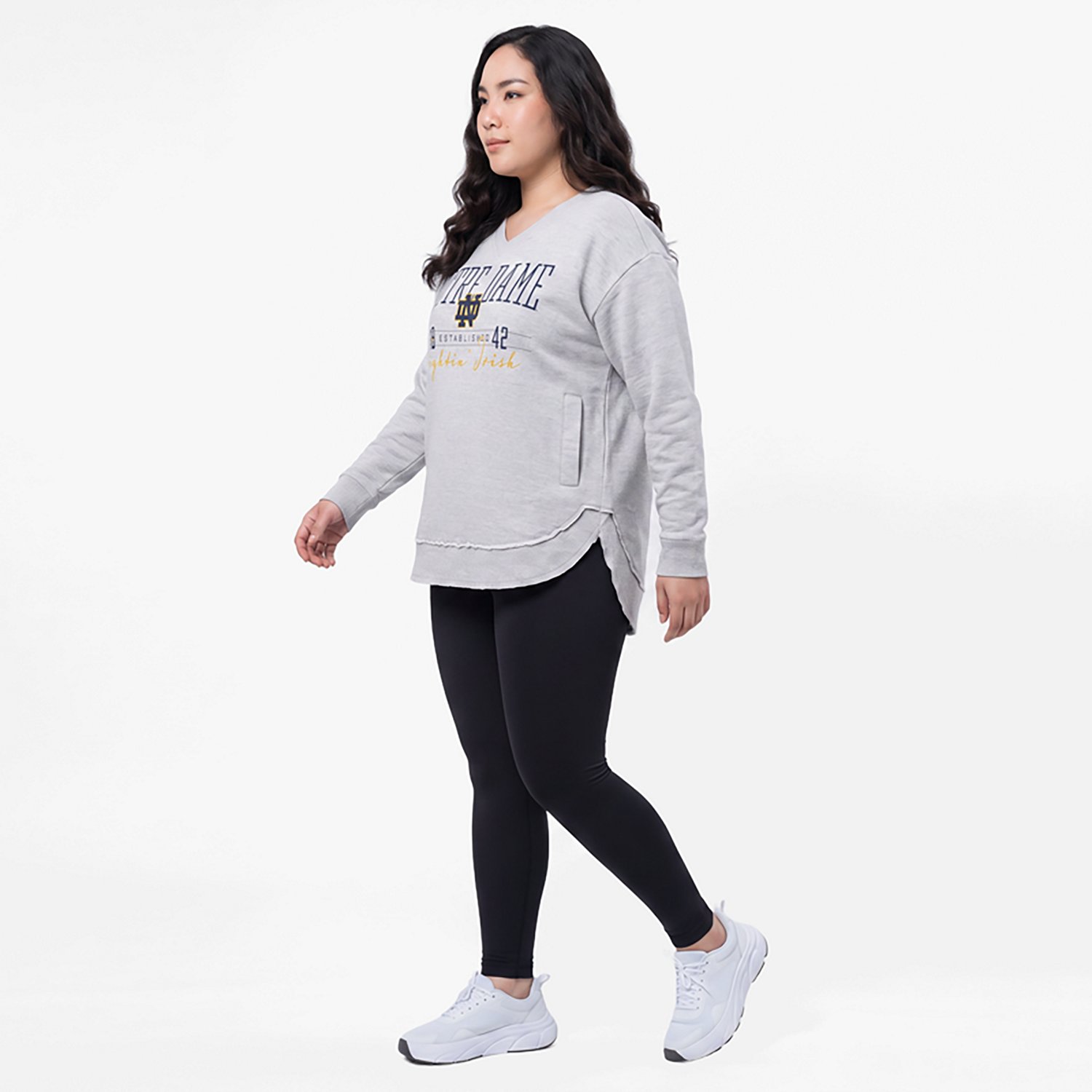 Pressbox Notre Dame Fighting Irish Marcus East Hall Poncho V-Neck Sweatshirt