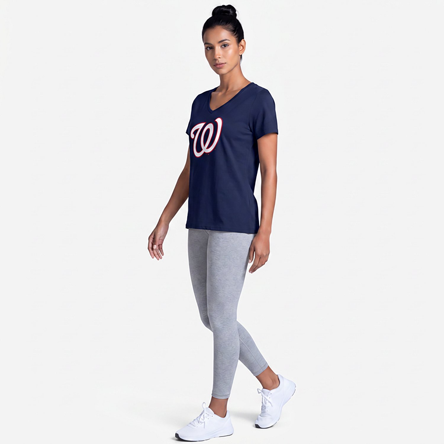 Logo Athletic Washington Nationals Official Logo Athletic V-Neck T-Shirt