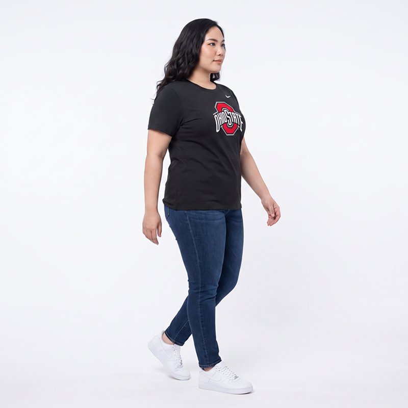 Nike Women's Black Ohio State Buckeyes Primary Logo T-Shirt - Black