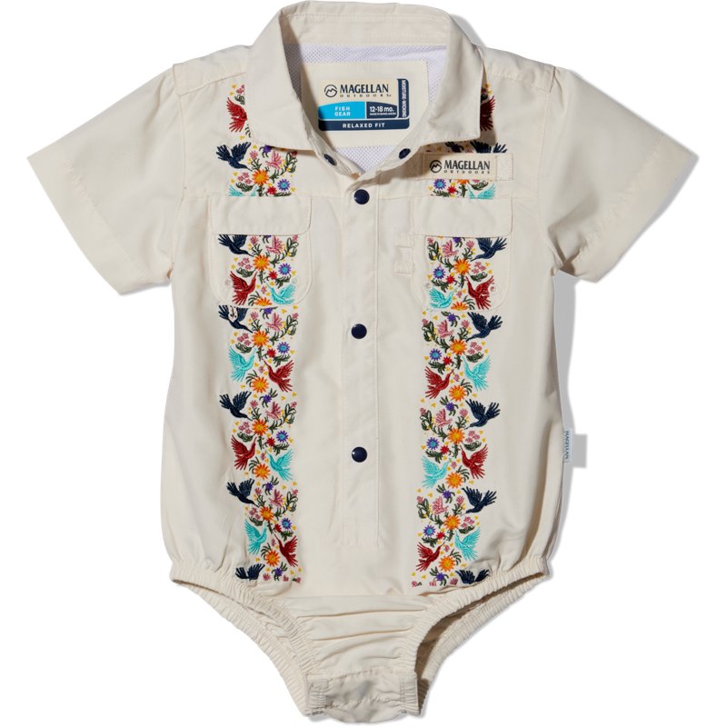 Magellan Outdoors Infant Boys' Hispanic Heritage Alebrije Short Sleeve Guarabera Onesie