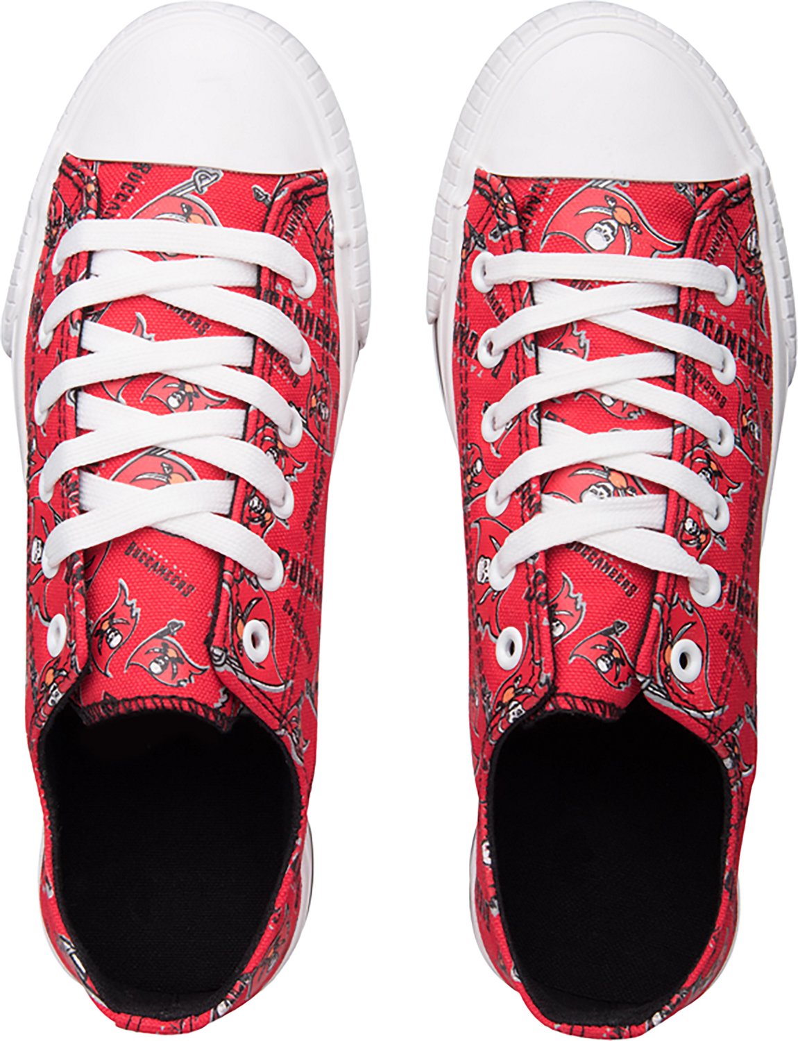 FOCO Women's Tampa Bay Buccaneers Low Top Repeat Print Canvas Shoes - view number 3