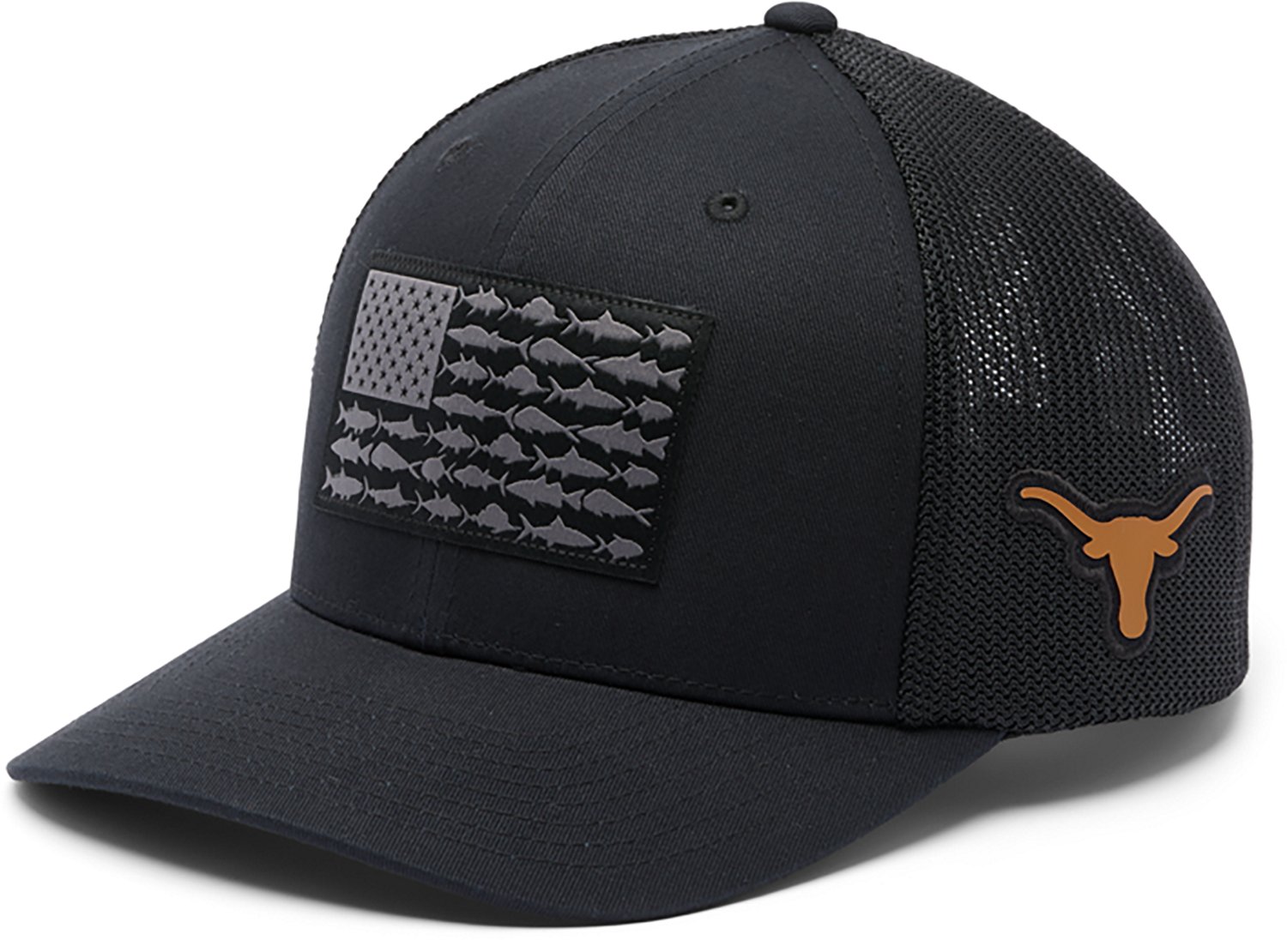 Columbia Sportswear Men's University of Texas Mesh Fish Flag Ball Cap - view number 5