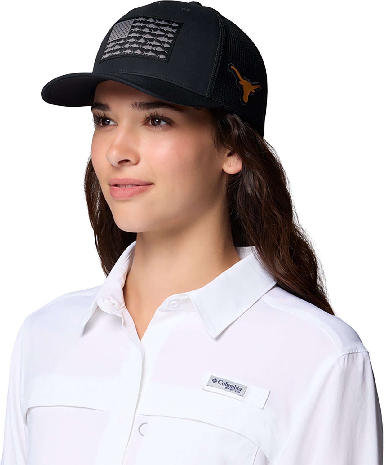 Columbia Sportswear Men's University of Texas Mesh Fish Flag Ball Cap