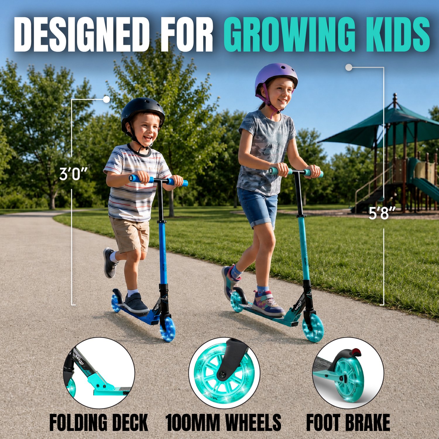 Madd Gear Kids' Rush 125 Folding Kick Scooter - view number 6