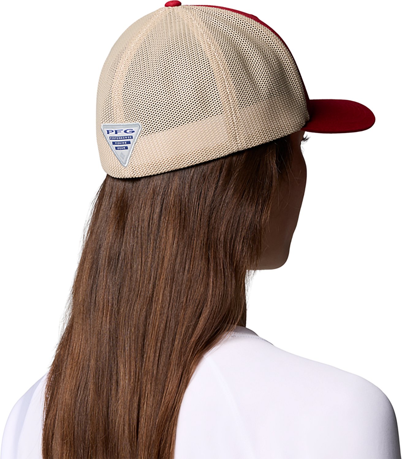 Columbia Sportswear Men's University of Oklahoma USA Flag PFG Fish Flag Ball Cap - view number 2