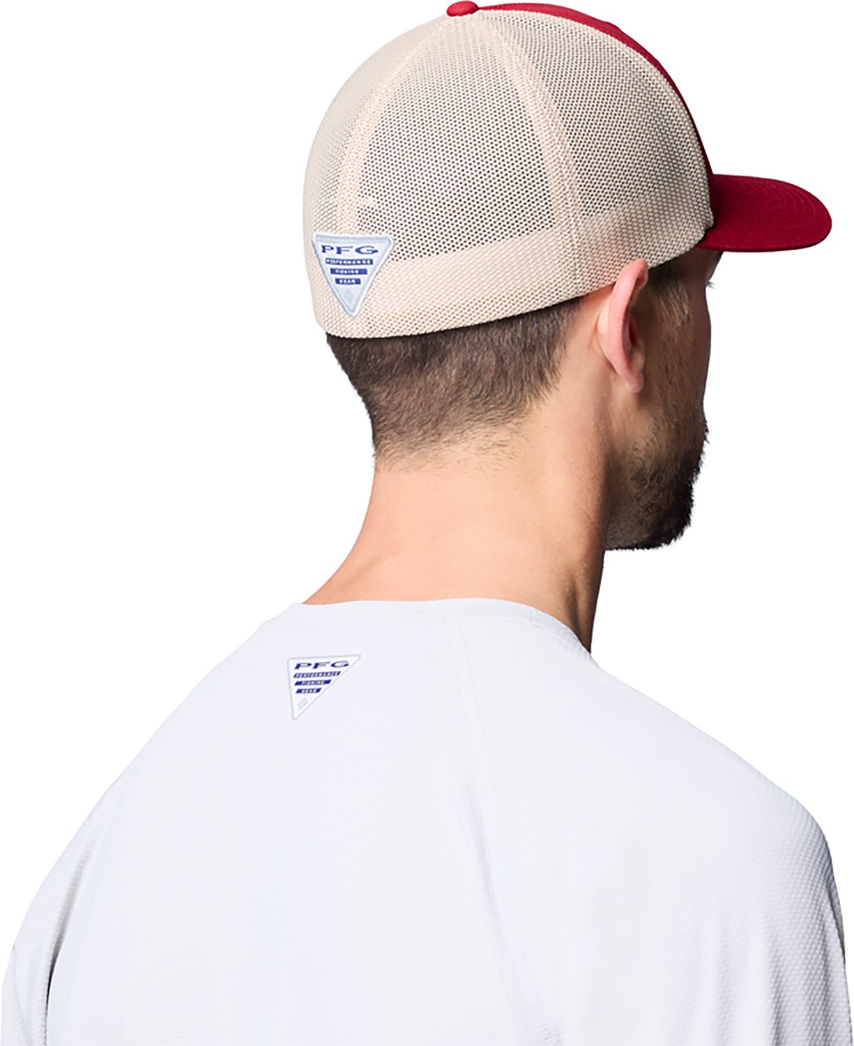 Columbia Sportswear Men's University of Oklahoma USA Flag PFG Fish Flag Ball Cap - view number 4