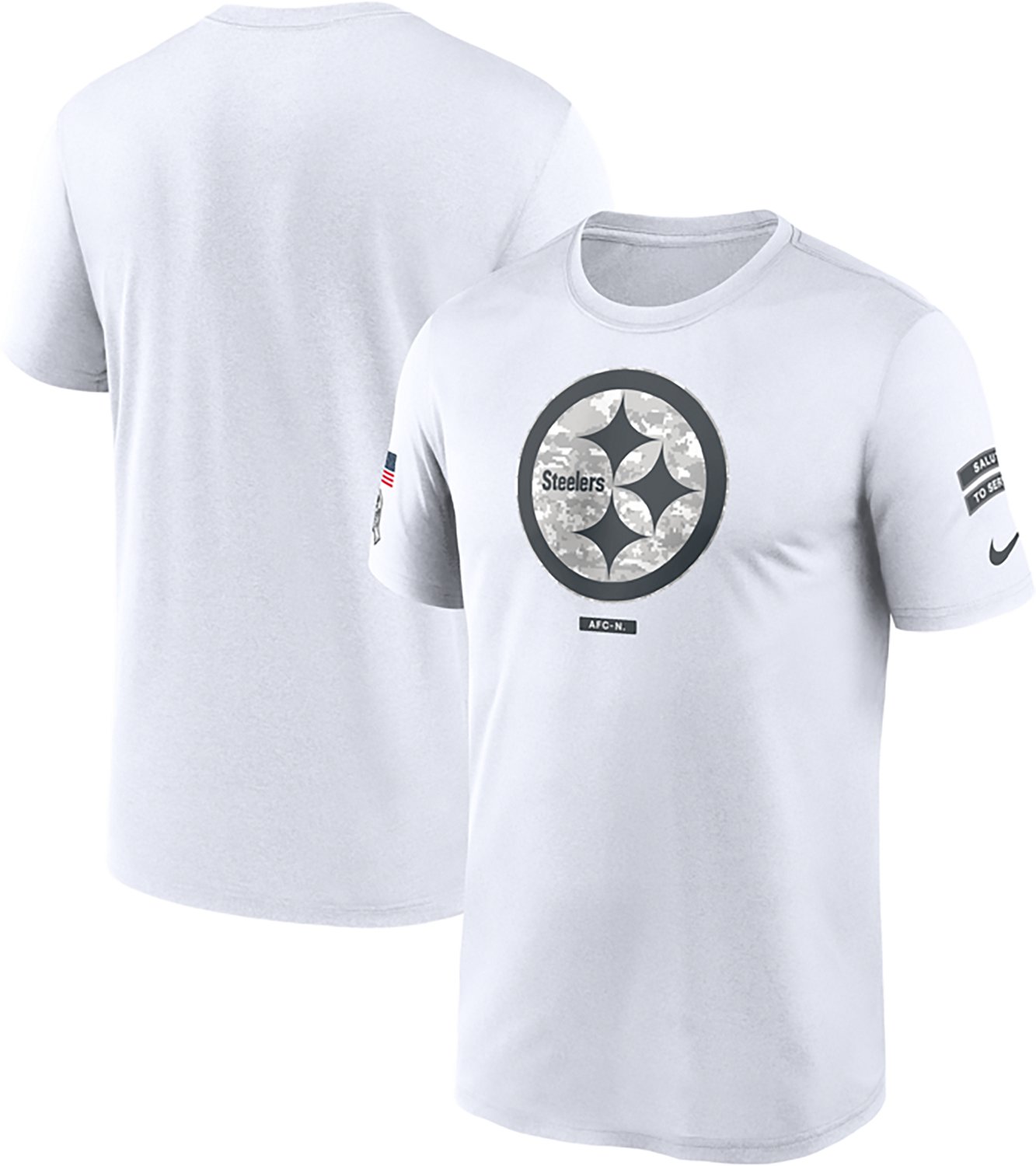 Nike Men's Pittsburgh Steelers Salute to Service Primary Edge Graphic T-shirt - view number 3
