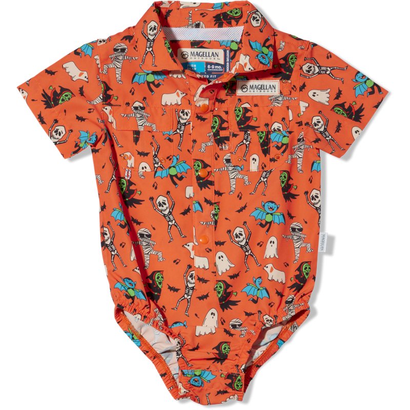 Magellan Outdoors Boys' Laguna Madre Halloween Trick or Treat Short Sleeve Onesie