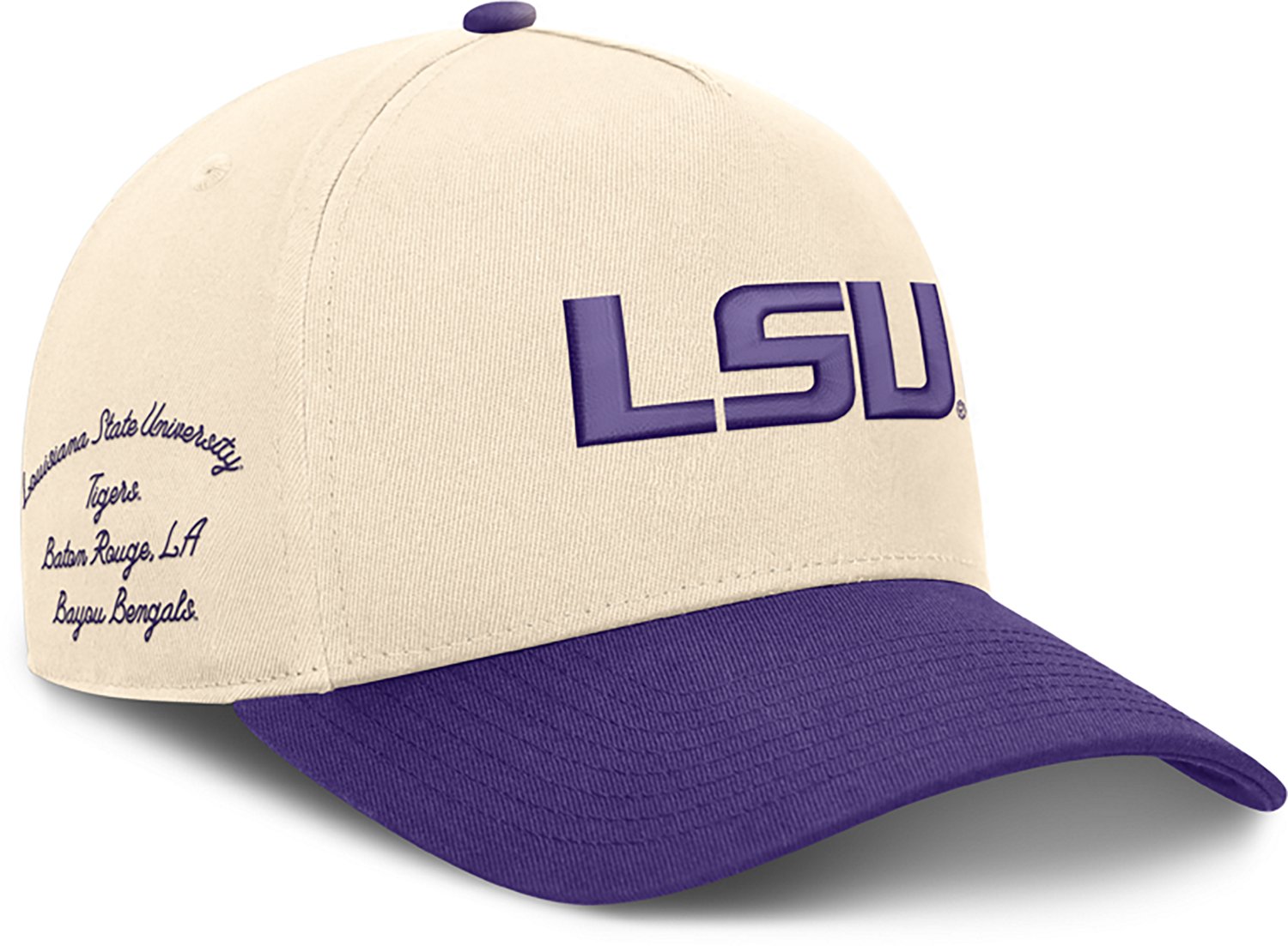 Unisex Nike Purple LSU Tigers Campus Prep Rise Adjustable Hat - view number 2