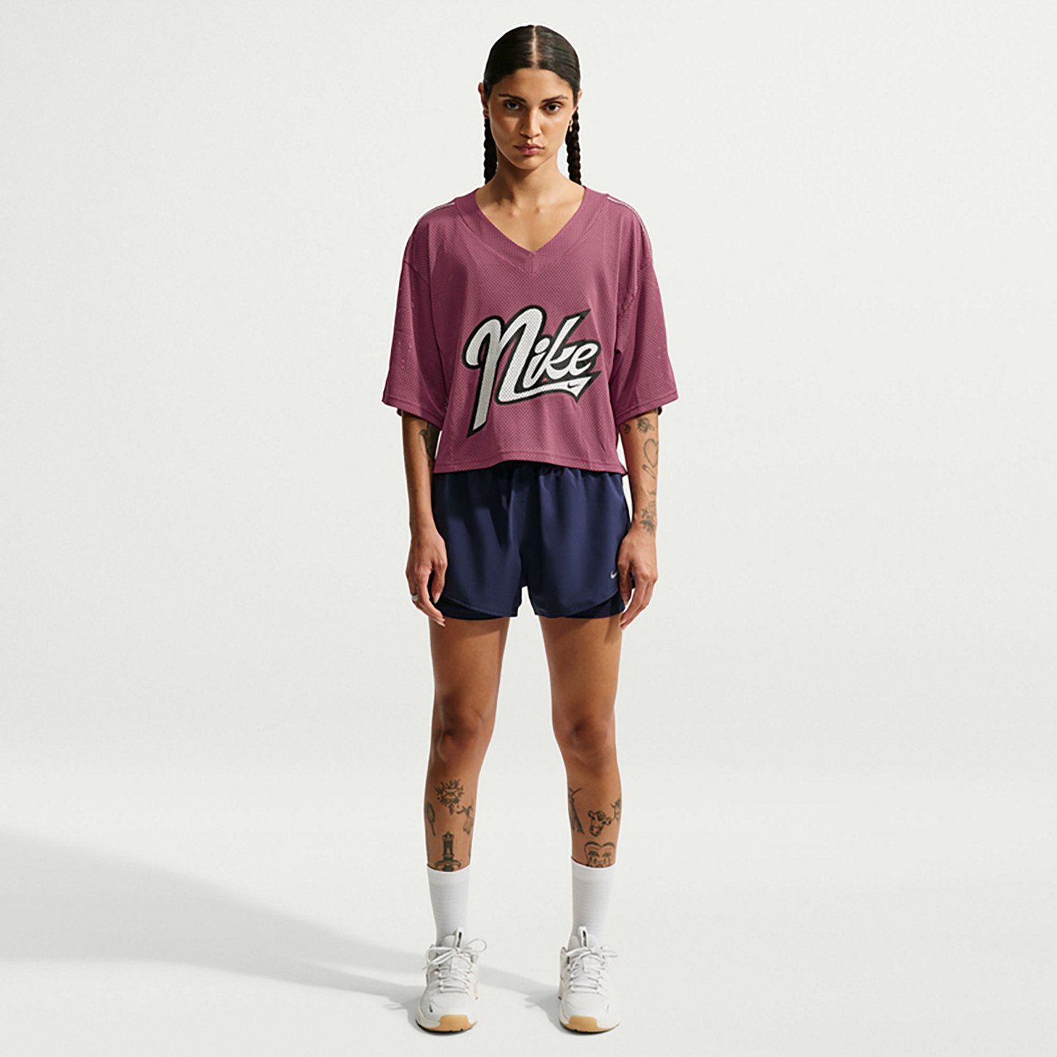 Nike Women's Dri-FIT Vintage Varsity Short Sleeve Top