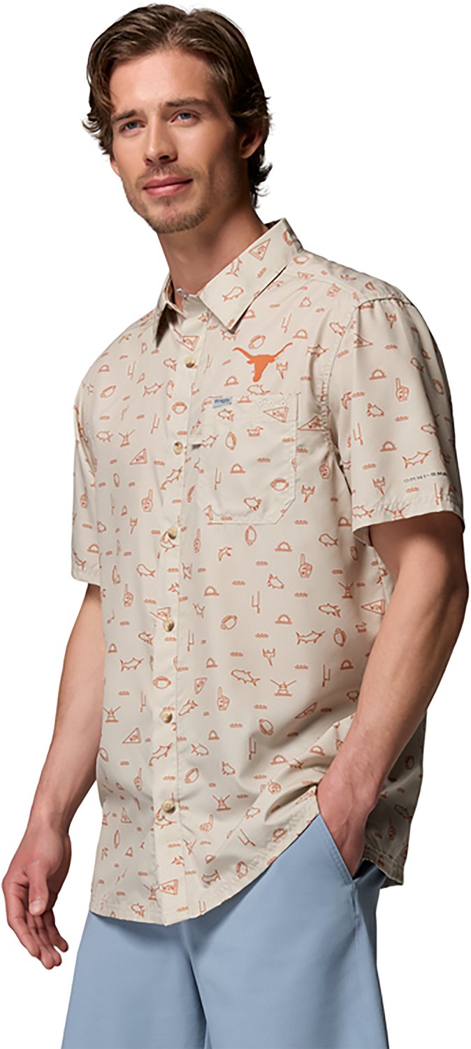 Columbia Sportswear Men's University of Texas CLG PFG Super Slack Tide Button Up Shirt - view number 2