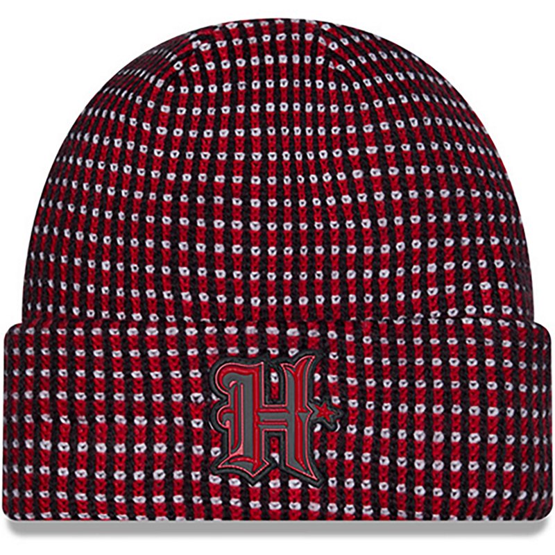 Men's New Era Red Houston Texans 2026 Sideline Cold Weather H-Town Cuffed Knit Hat
