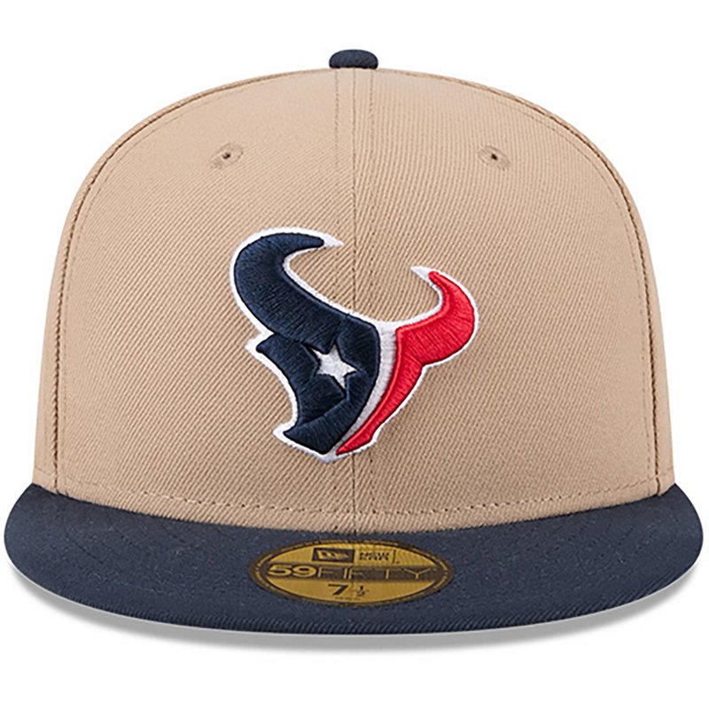 Men's New Era Tan Houston Texans   Logo Main 59FIFTY Fitted Hat