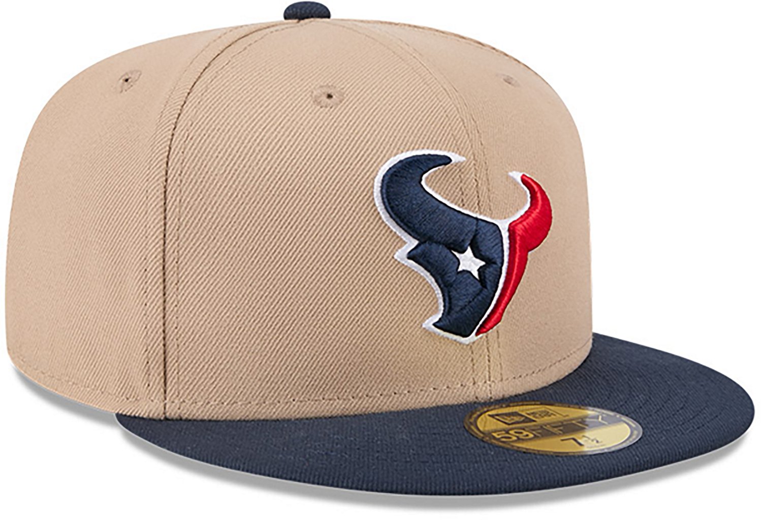 New Era Men's Houston Texans 59FIFTY Evergreen Camel Cap - view number 3