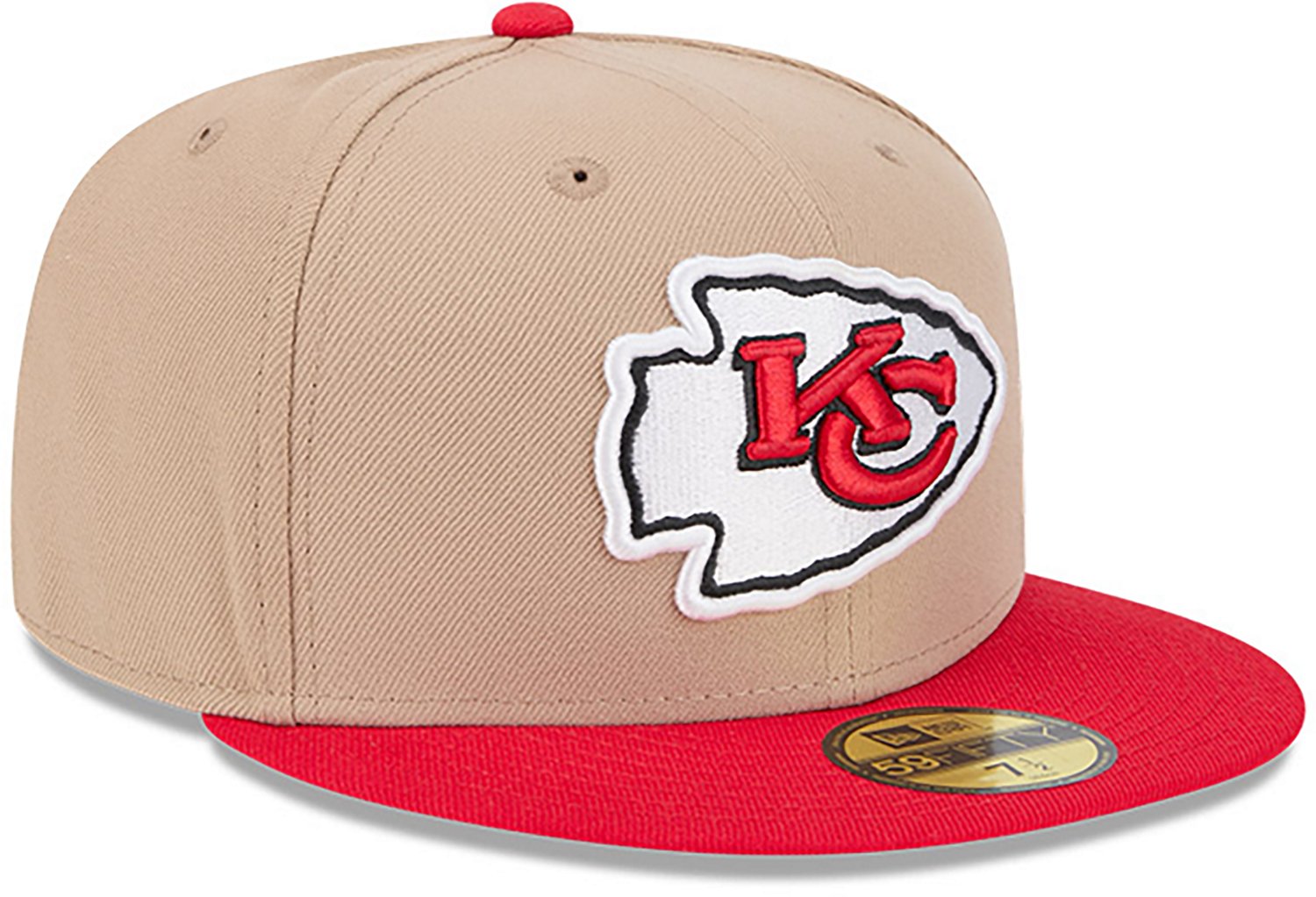 New Era Men's Kansas City Chiefs 59FIFTY Evergreen Camel Cap - view number 3