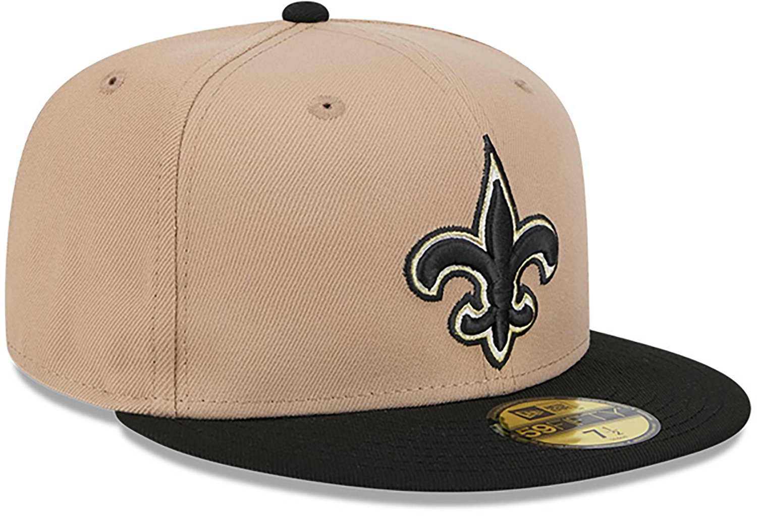 New Era Men's New Orleans Saints 59FIFTY Evergreen Camel Cap - view number 3