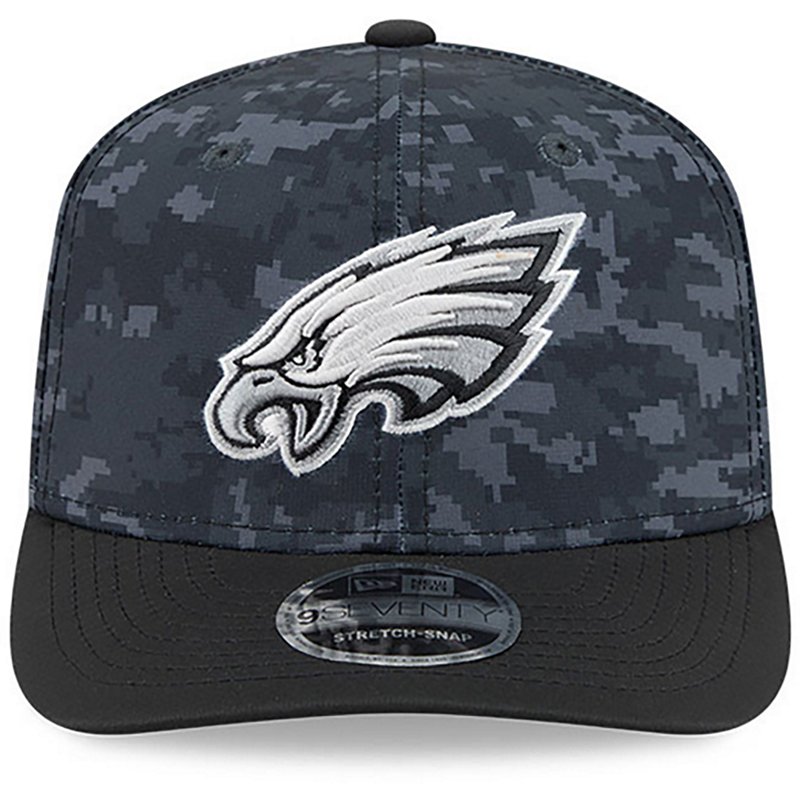 Men's New Era Black Philadelphia Eagles 2026 Salute To Service 9SEVENTY Adjustable Hat