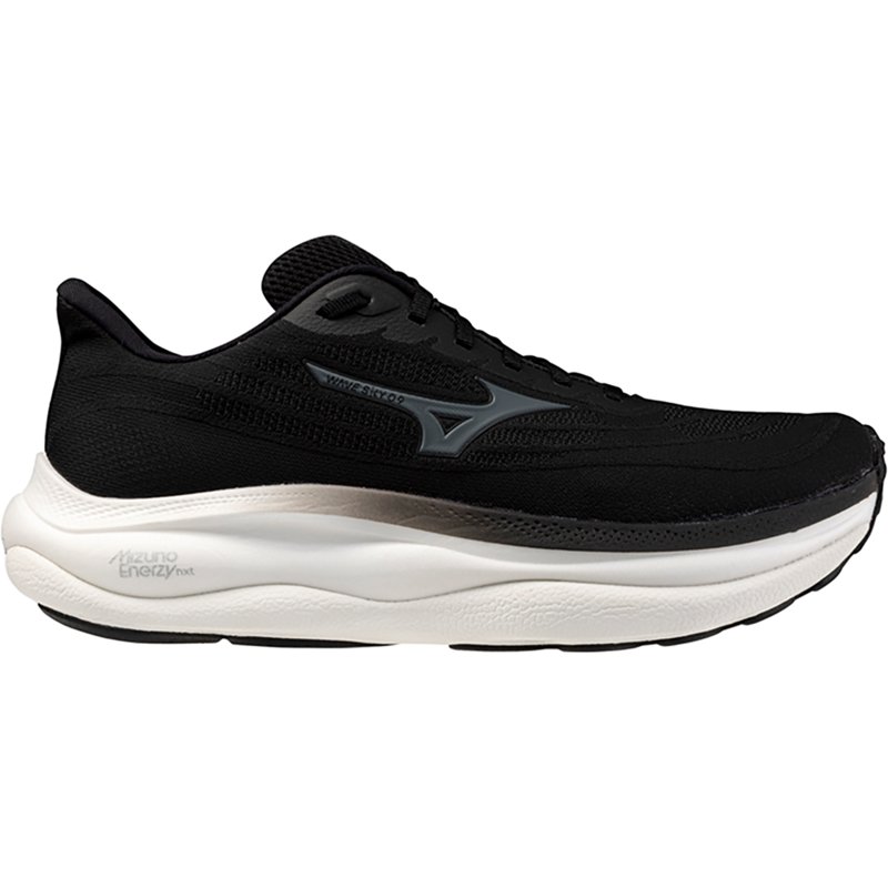 Mizuno Mens Wave Sky 9 - Running Shoes - Black / Metallic Grey Size 9.5