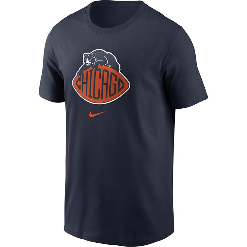Men's Nike  Navy Chicago Bears Rivalries Collection Play Clock T-Shirt