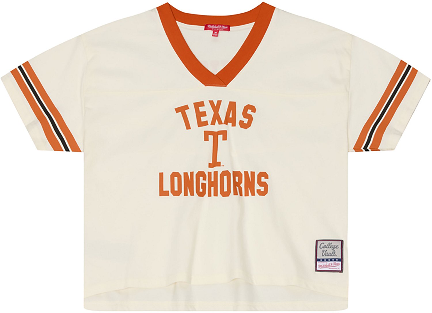 Mitchell & Ness Women's University of Texas Retro Roots Crop Boxy Graphic T-shirt - view number 3