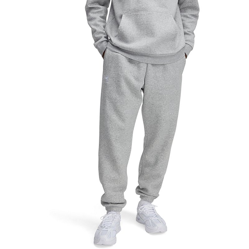 Under Armour Men's Icon Fleece Joggers, XL, Mod Gray L Heather/White