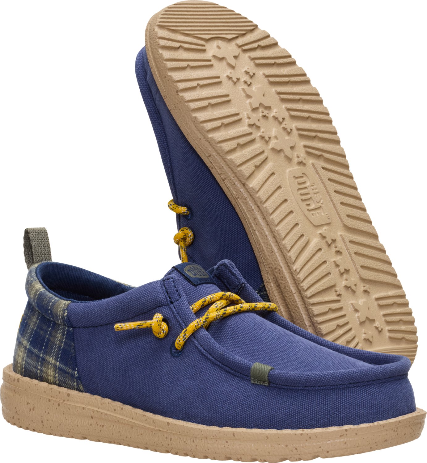 HEYDUDE Boys' Wally Funk Plaid Shoes - view number 7