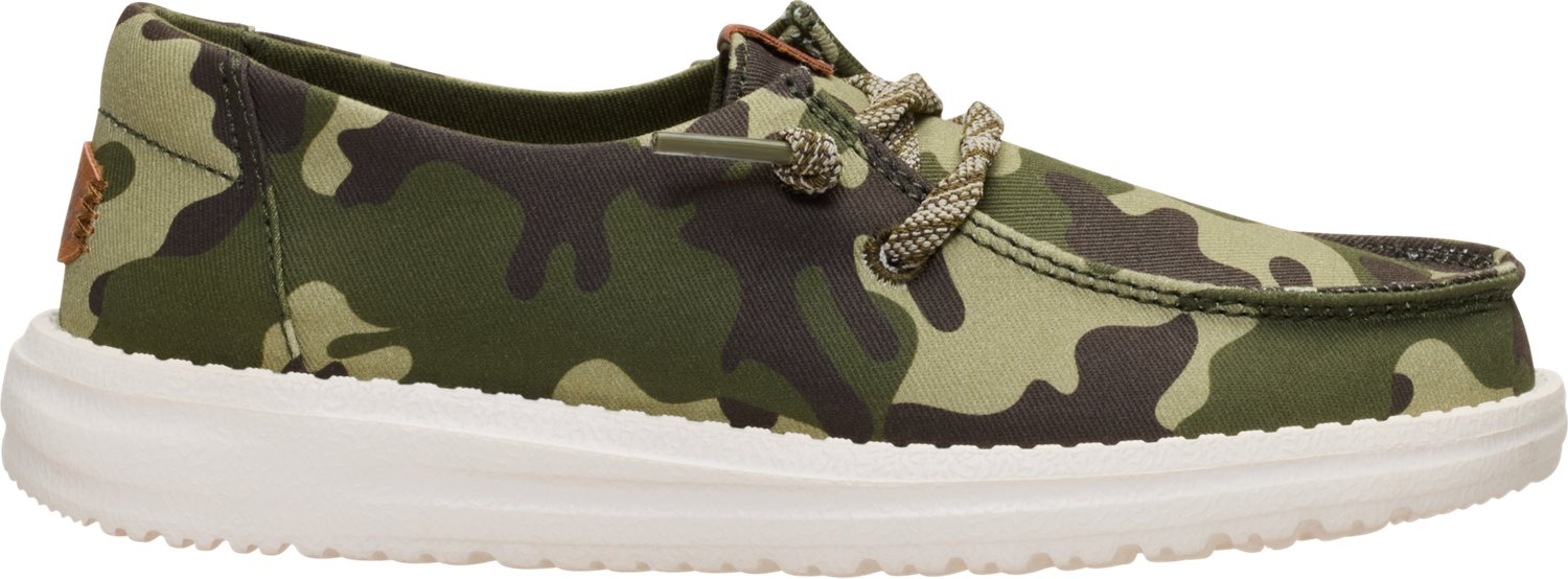 HEYDUDE Kids' Wally Essential Camo Shoes