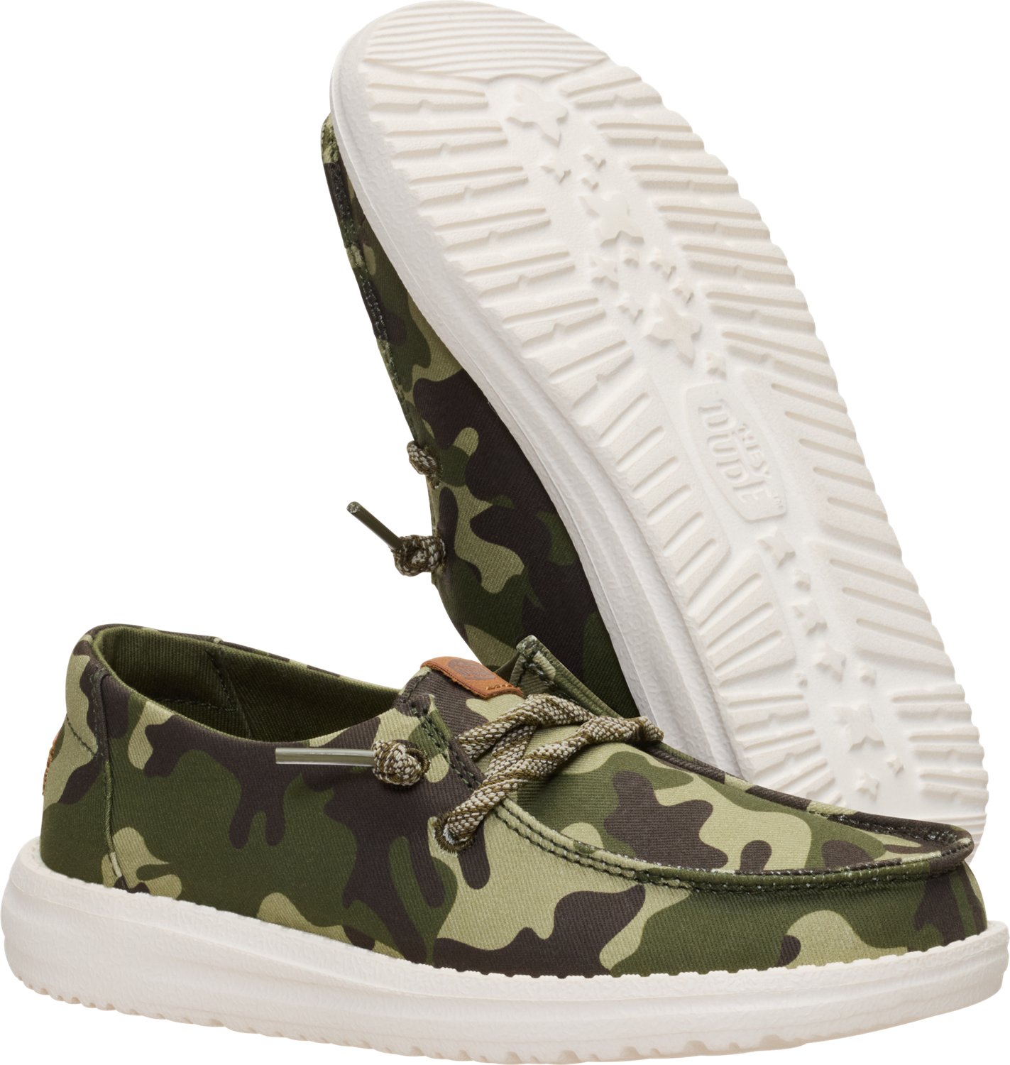 HEYDUDE Kids' Wally Essential Camo Shoes - view number 7