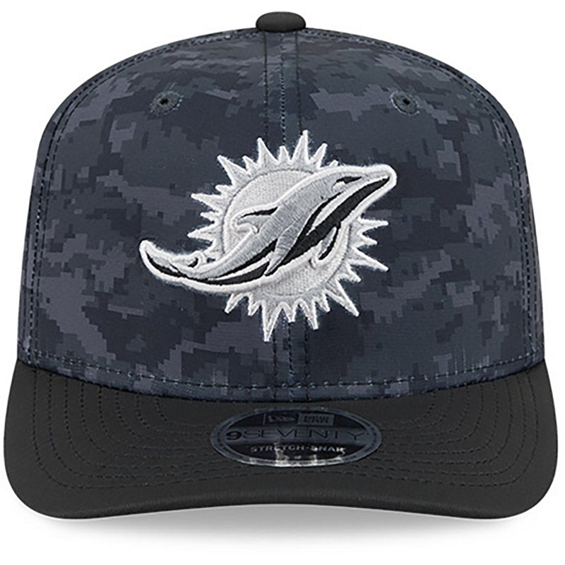 Men's New Era Black Miami Dolphins 2026 Salute To Service 9SEVENTY Adjustable Hat
