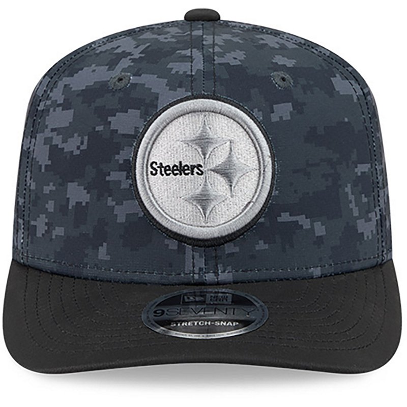Men's New Era Black Pittsburgh Steelers 2026 Salute To Service 9SEVENTY Adjustable Hat