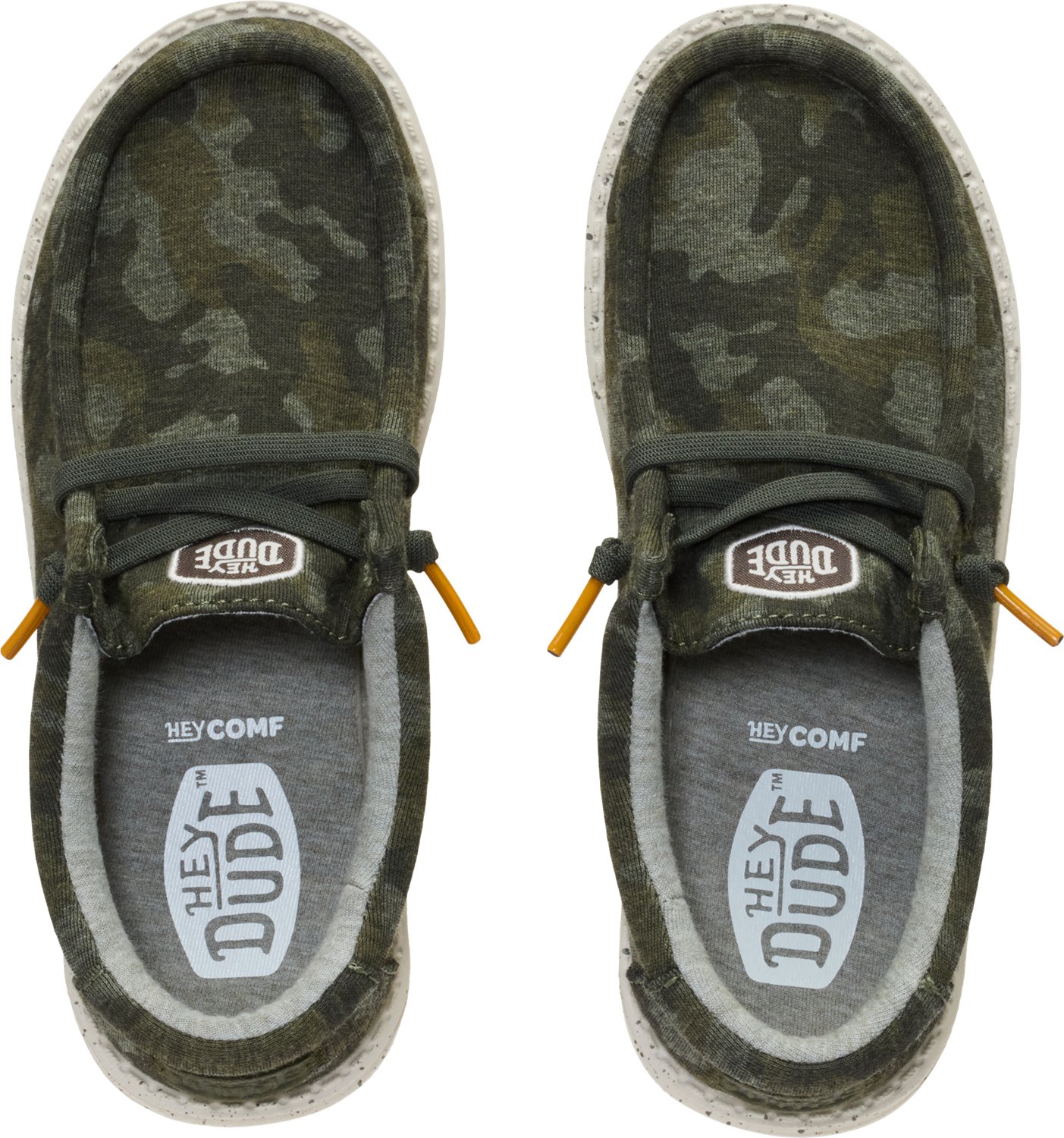 HEYDUDE Kids' Wally Stretch Jersey Camo Shoes - view number 6