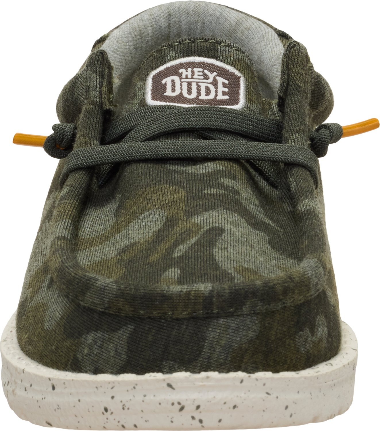 HEYDUDE Kids' Wally Stretch Jersey Camo Shoes - view number 8