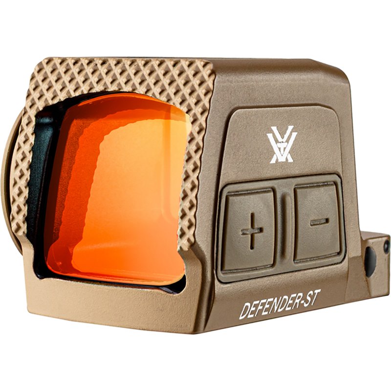 Vortex Optics Defender ST Tan Enclosed Solar Micro Red Dot Sight w/3 MOA Dot & 32 MOA Circle, Motion Activated, DeltaPoint Pro Mount DFST-MRD3-E-T