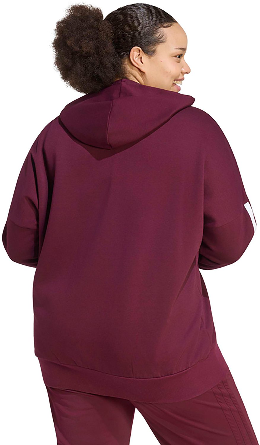 Adidas Women's Plus Essentials 3S Full Zip Fleece Hoodie - view number 2