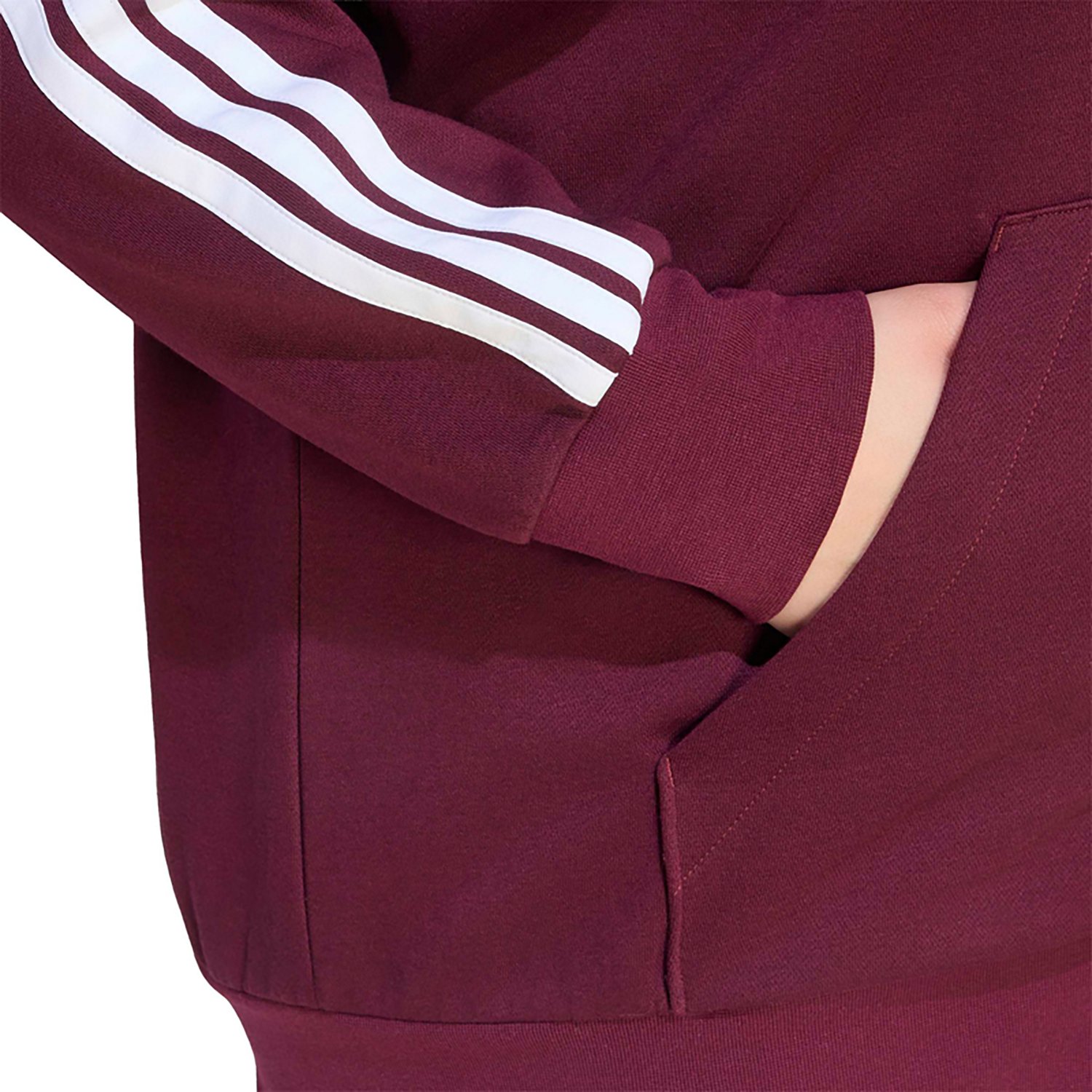 Adidas Women's Plus Essentials 3S Full Zip Fleece Hoodie - view number 4