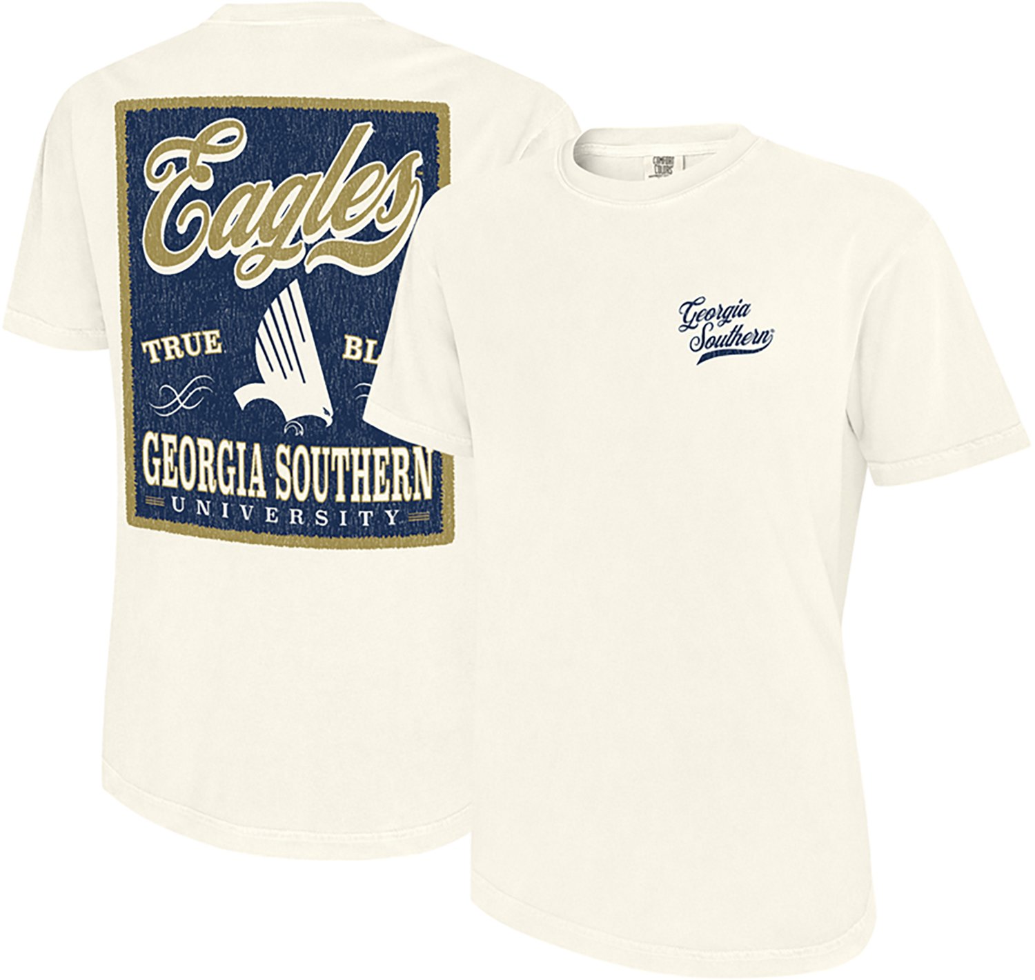 WILDCAT RETRO Men's Georgia Southern University Script Tail Patch Graphic T-shirt - view number 3