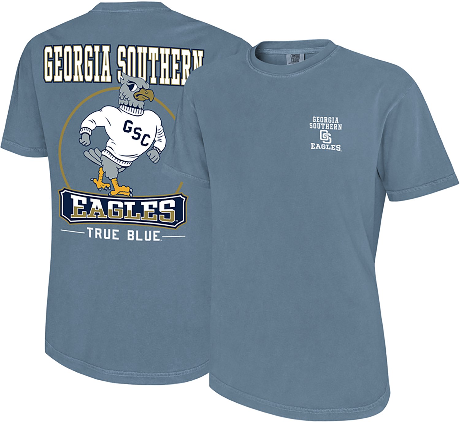 WILDCAT RETRO Men's Georgia Southern University Mascot Circle Graphic T-shirt - view number 3