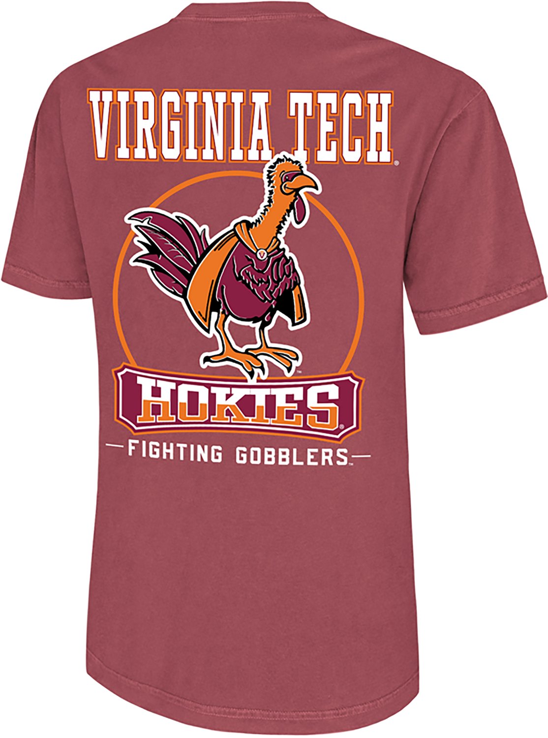 WILDCAT RETRO Men's Virginia Tech Mascot Circle Graphic T-shirt - view number 2