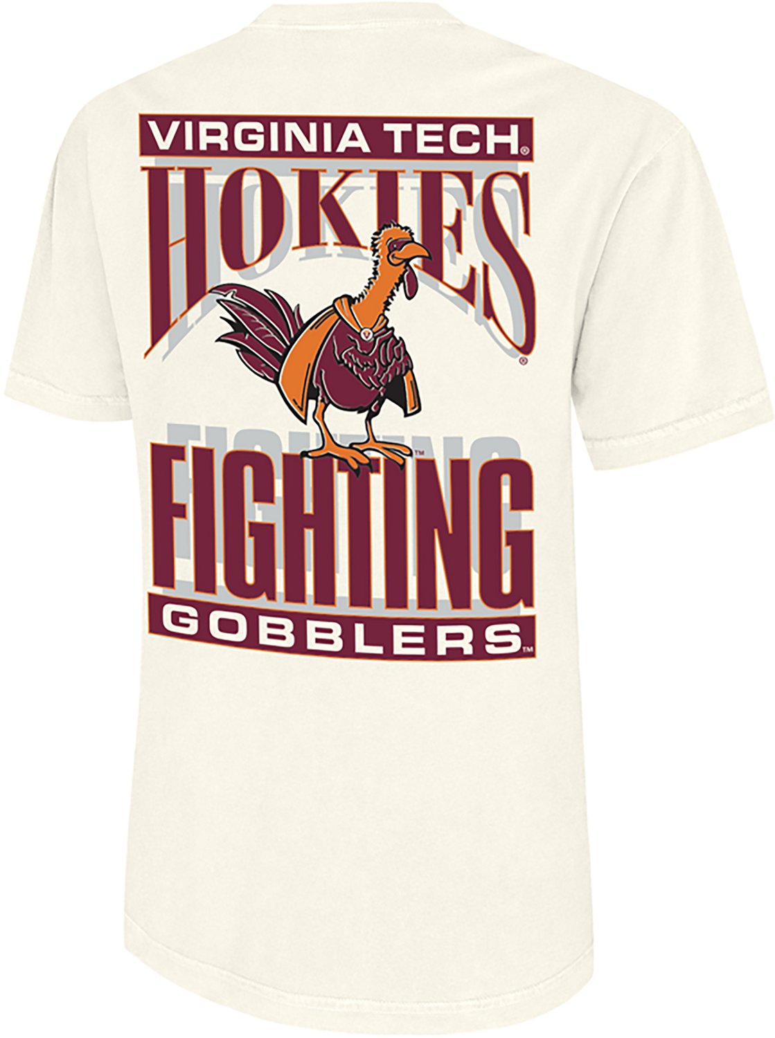 WILDCAT RETRO Men's Virginia Tech School Arch Mascot Graphic T-shirt - view number 2