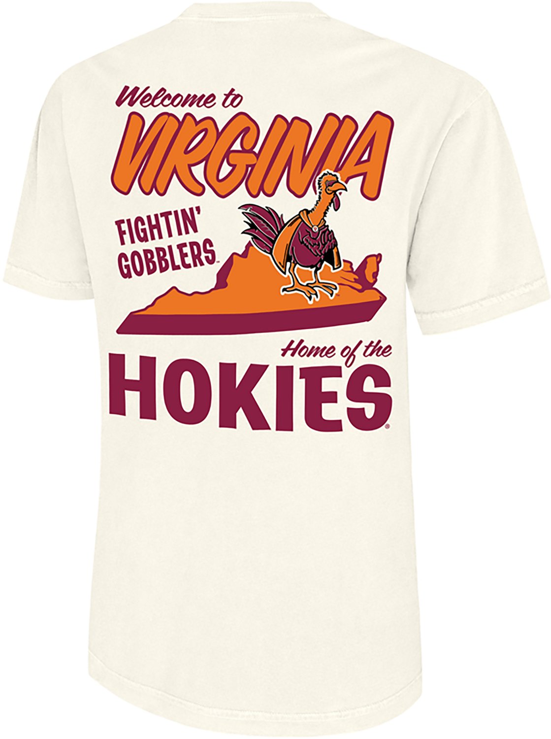 WILDCAT RETRO Men's Virginia Tech Welcome to Virginia Comfort Colors DS T-shirt - view number 2