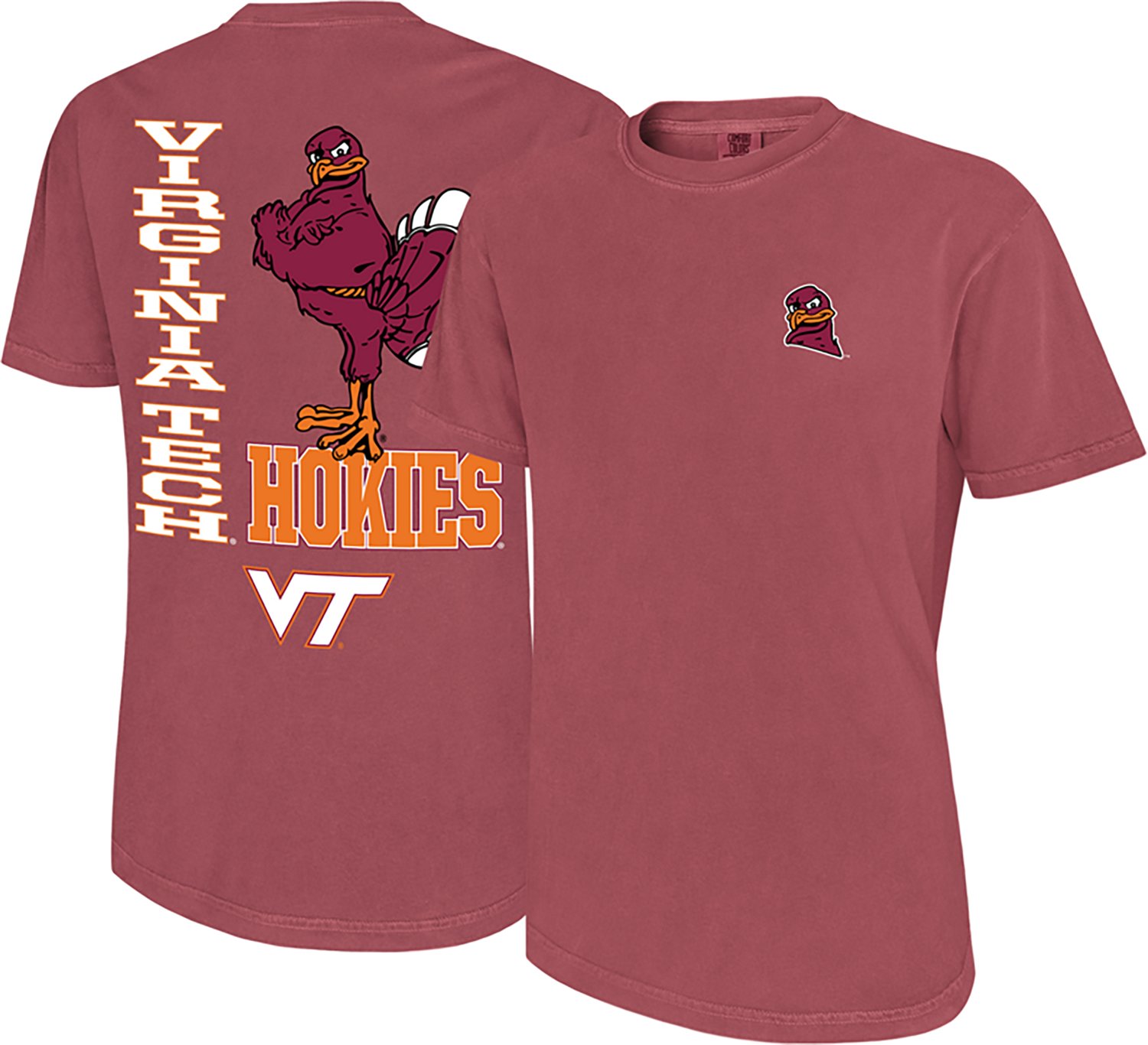 WILDCAT RETRO Men's Virginia Tech Standing Mascot Comfort Colors DS T-shirt - view number 3