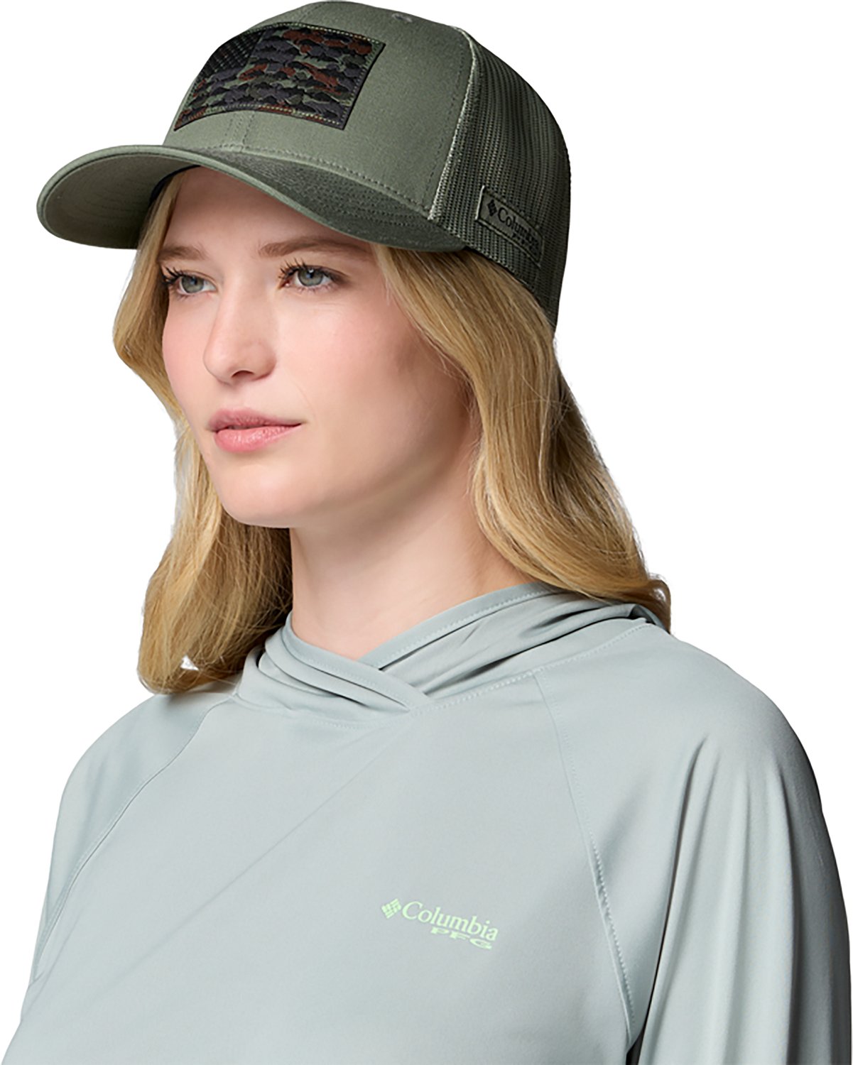 Columbia Sportswear Men's PFG Mesh Snap Back Fish Flag Cap