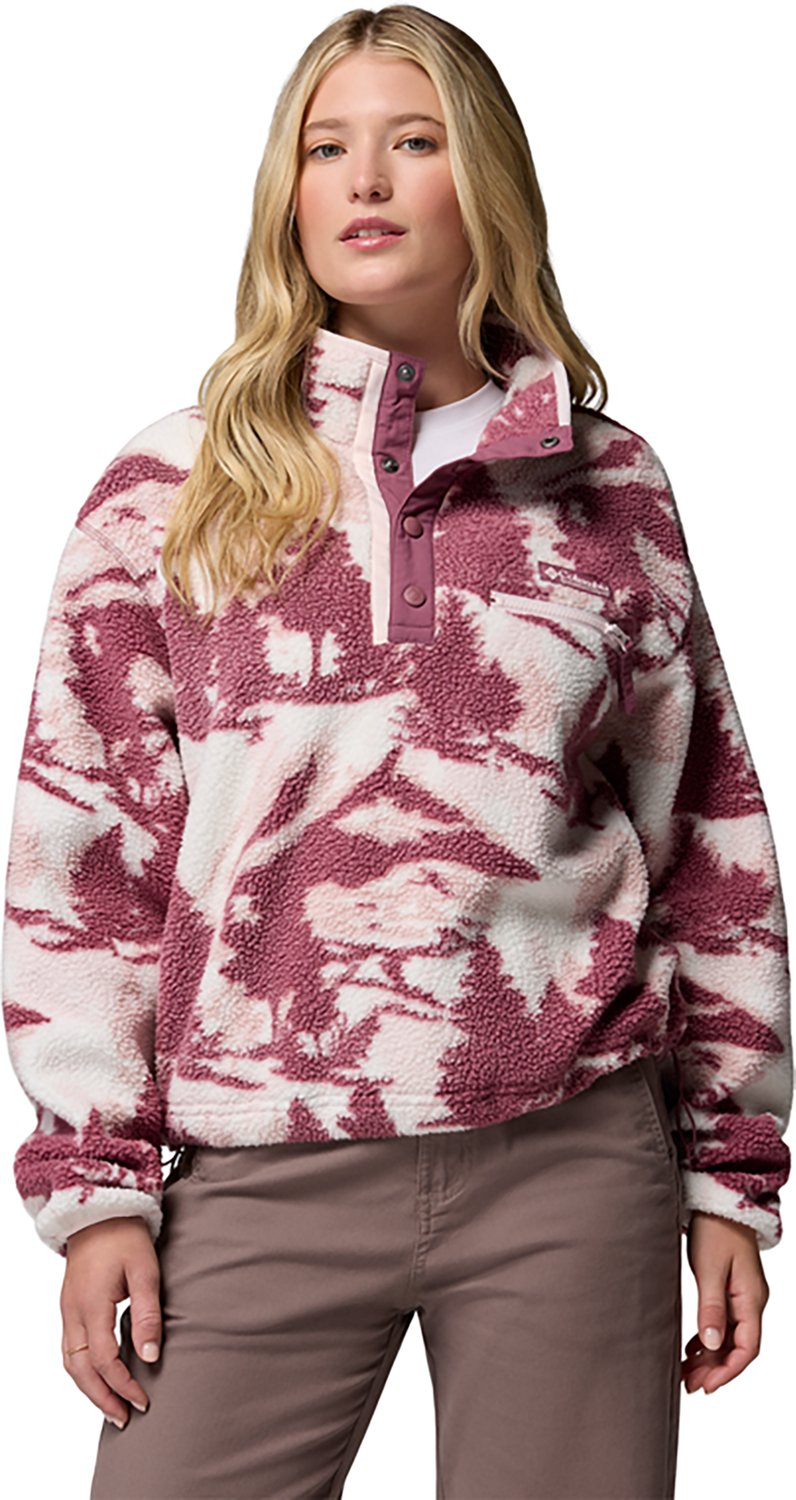 Columbia Sportswear Women's Helvetia II Printed Cropped 1/2 Snap Fleece Pullover