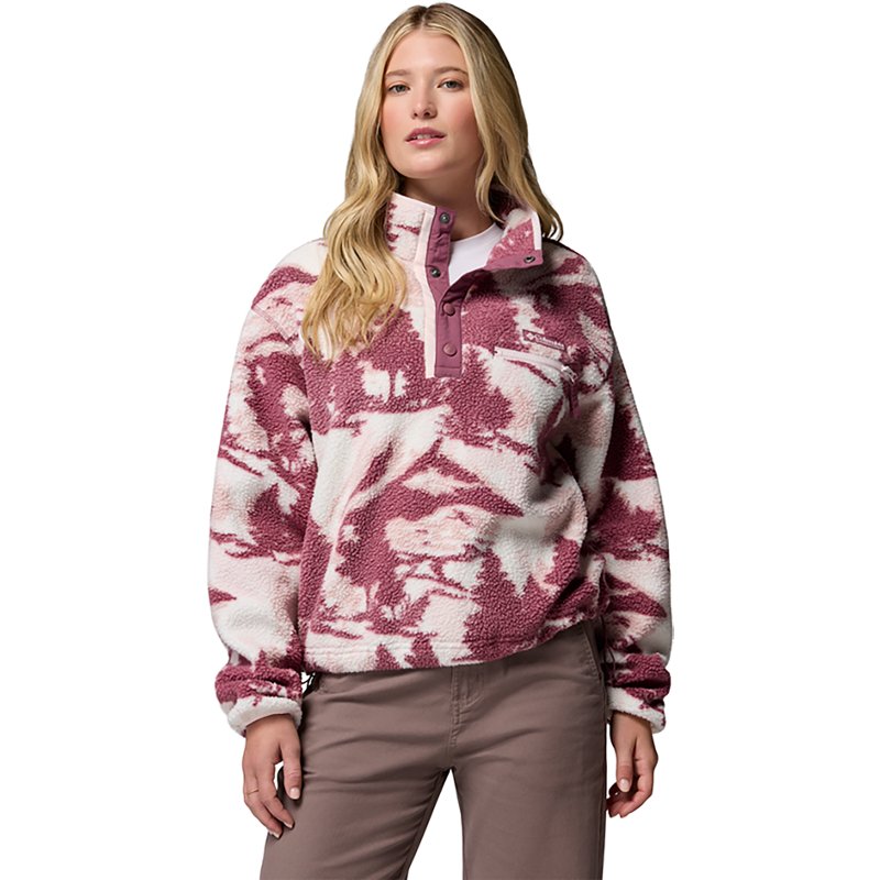 Columbia Sportswear Women's Helvetia II Printed Cropped 1/2 Snap Fleece Pullover